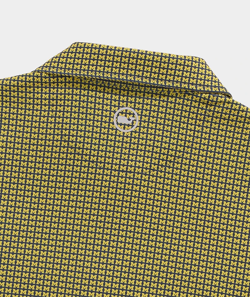 University of Michigan Men's Printed Sankaty Polo