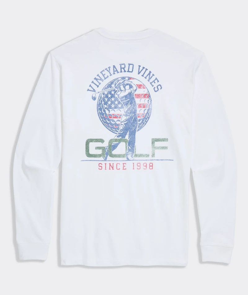 USA Golfer Long-Sleeve Pocket Tee