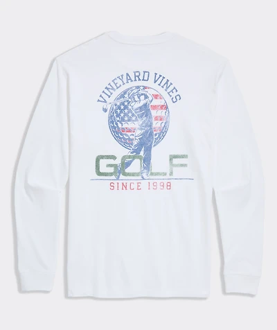 USA Golfer Long-Sleeve Pocket Tee