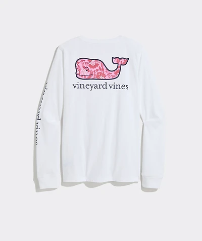 Edie Floral Whale Fill Long-Sleeve Pocket Tee