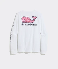 Edie Floral Whale Fill Long-Sleeve Pocket Tee