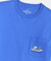 Racing Down The Slopes Long-Sleeve Pocket Tee