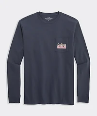 Ghost Pups Logo Box Long-Sleeve Pocket Tee