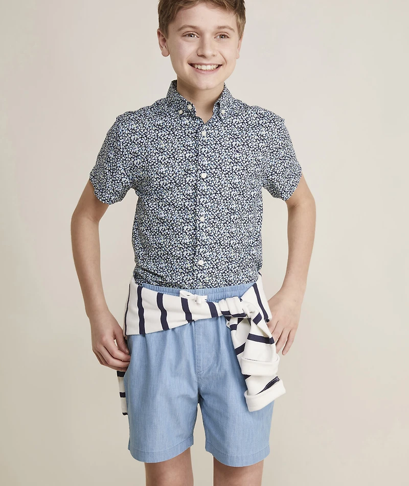 Boys' Pull-On Chambray Shorts