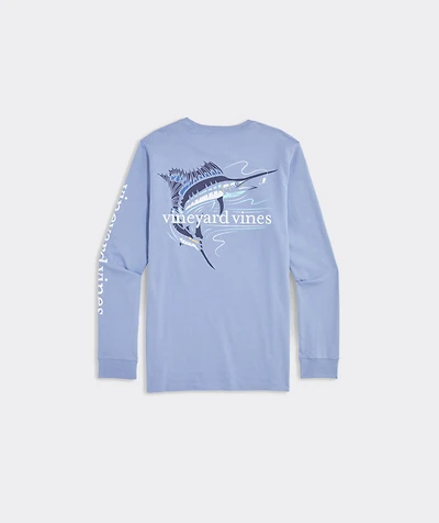 OUTLET Boys' Classic Sailfish Long-Sleeve Pocket Tee