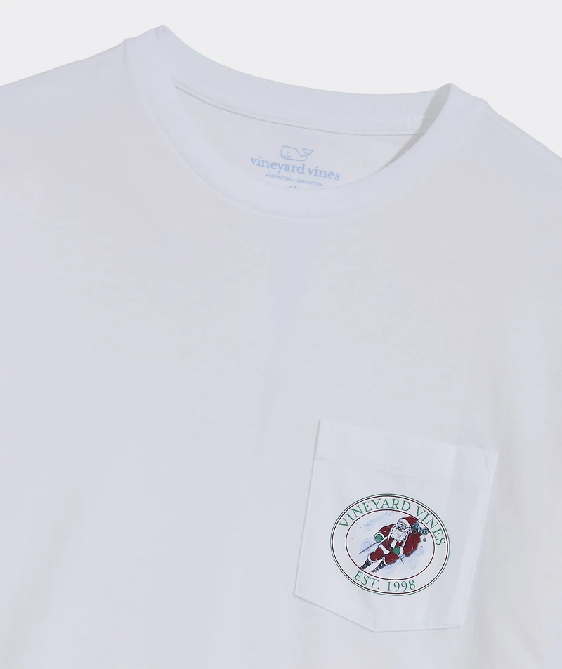 Santa Ski Long-Sleeve Pocket Tee