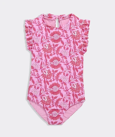 Girls' Ruffle Scoop One-Piece