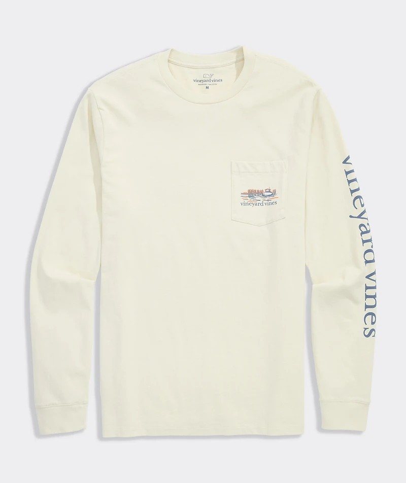 Dockside Autumn Wakes Long-Sleeve Pocket Tee