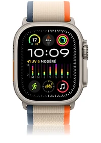 Apple Watch Ultra 2 Titanium Bracelet Orange Sentier à rabat (S/M)