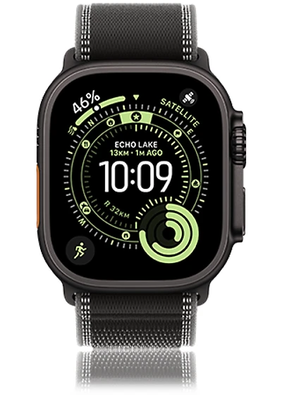 Apple Watch Ultra 3 Titanium with Black Trail Loop (M/L)