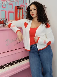 Women's Heart Open Cardigan