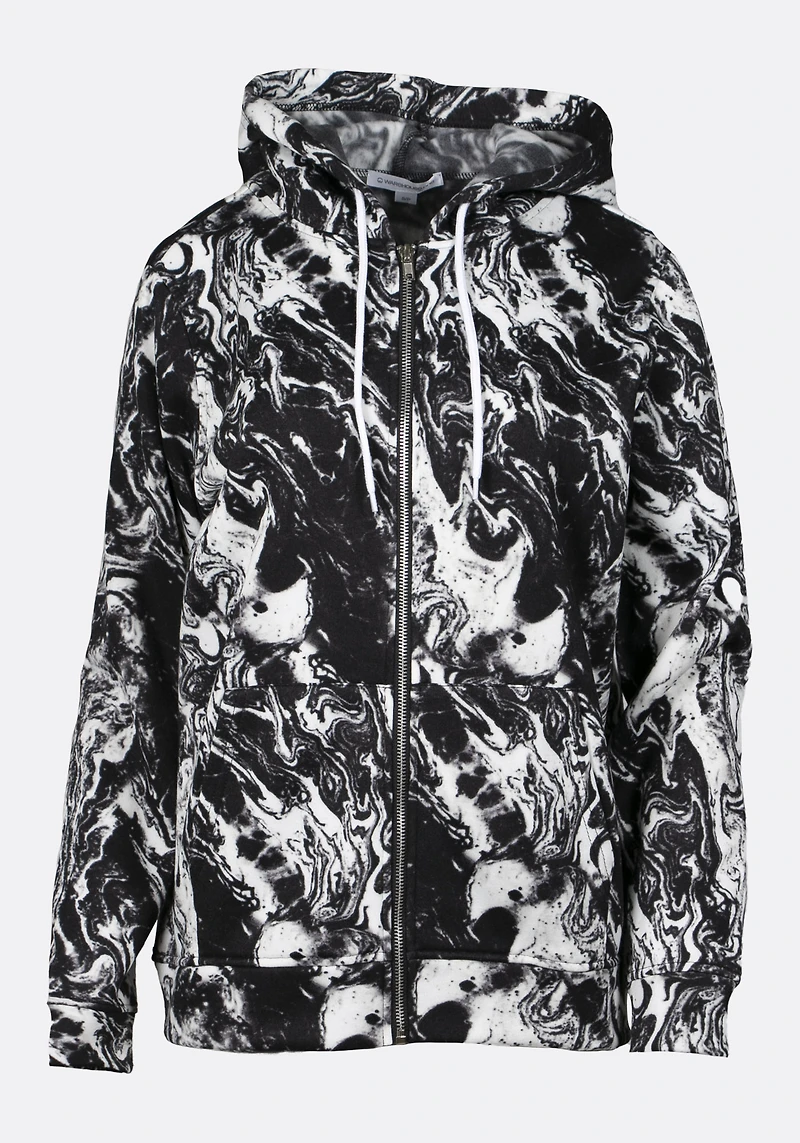 Women's Marble Zip Hoodie