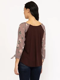 Women's Floral Sleeve Top