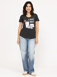 Women's Put Out For Santa Scoop Neck Tee