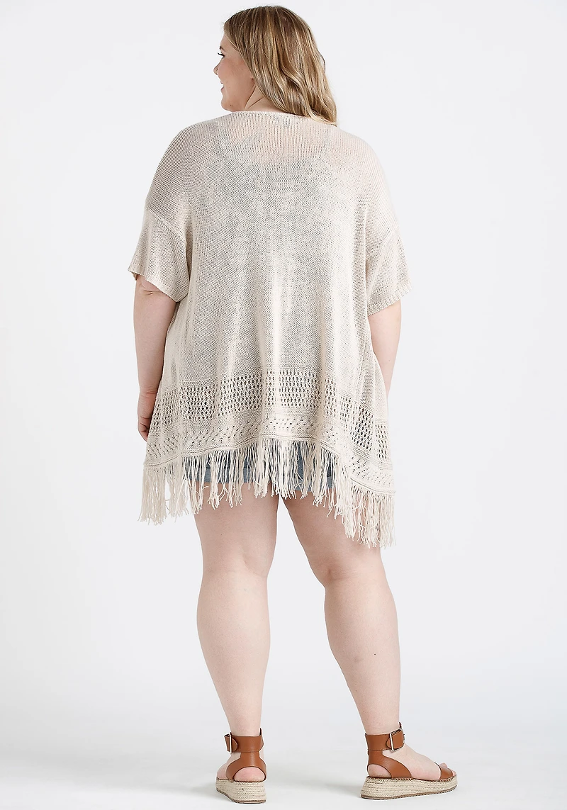 Women's Open Fringe Cardigan