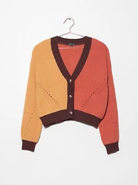 Women's Cropped Button Cardigan