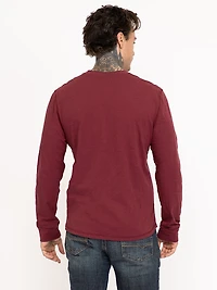 Men's Washed Henley Tee