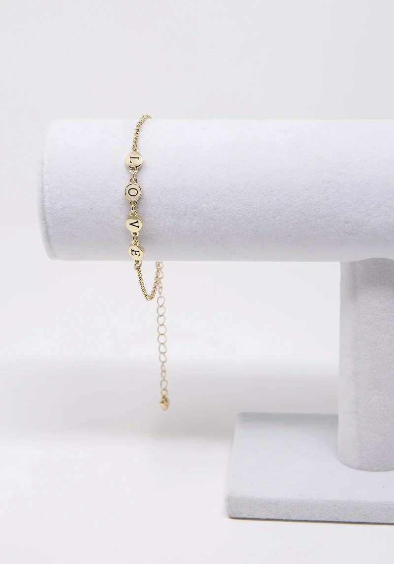 Delicate LOVE Gold Anklet