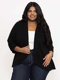 Women's Floral Chiffon Back Blazer