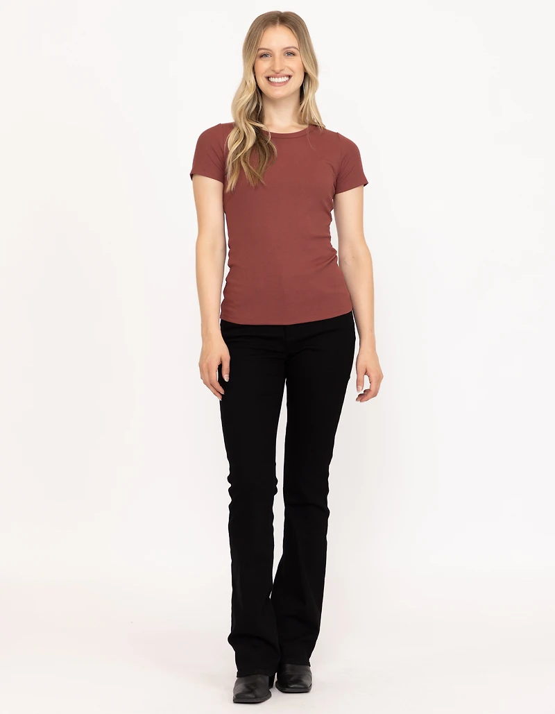 Women's Crew Neck Rib Tee