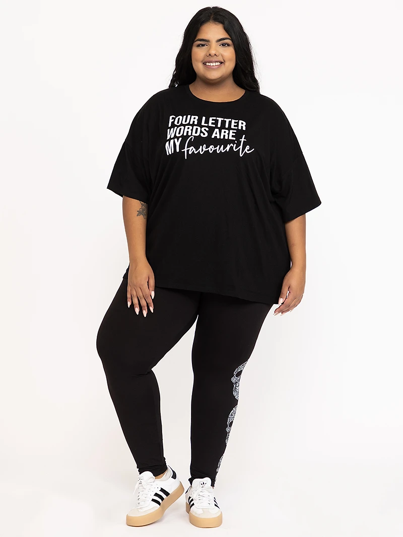 Women's 4 Letter Word Oversized Tee
