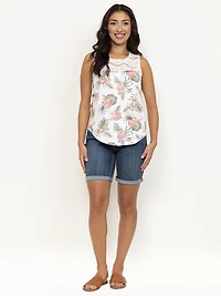 Women's Crochet Neck Tank Top