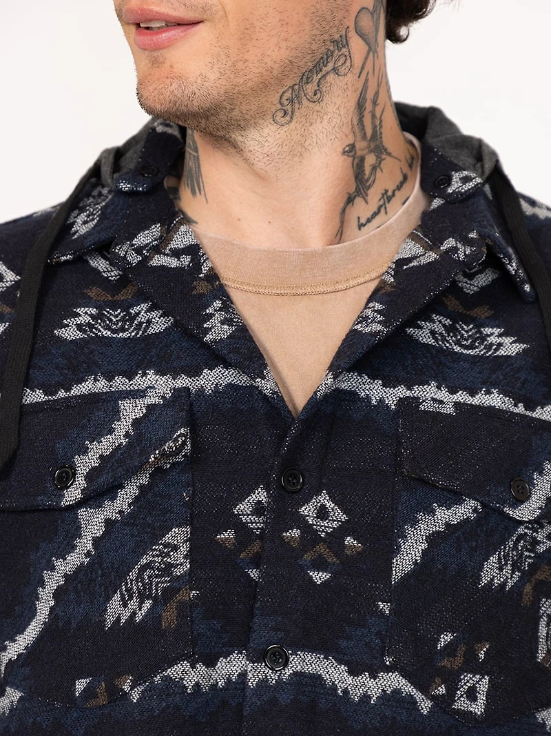 Men's Geometric Flannel Shirt