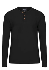 Men's Henley Rib Knit Tee