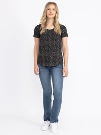 Women's Ikat Scoop Neck Tee