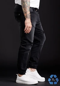 Men's Destroyed Knit Denim Jogger