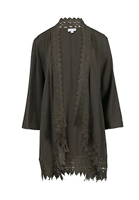 Women's Crochet Trim Cardigan