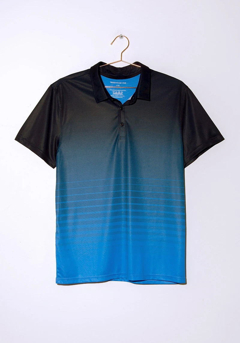 Men's Athletic Ombre Polo Shirt