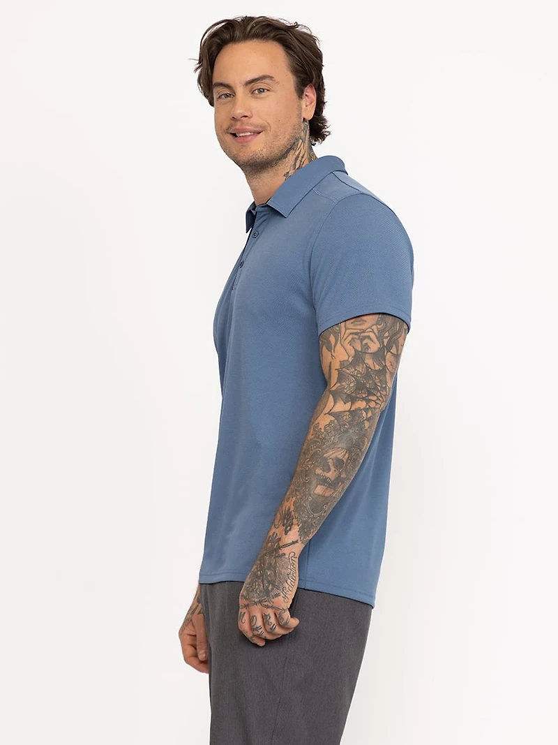 Men's Active Textured Polo Tee