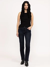 Women's Dark Wash Straight Leg Jeans
