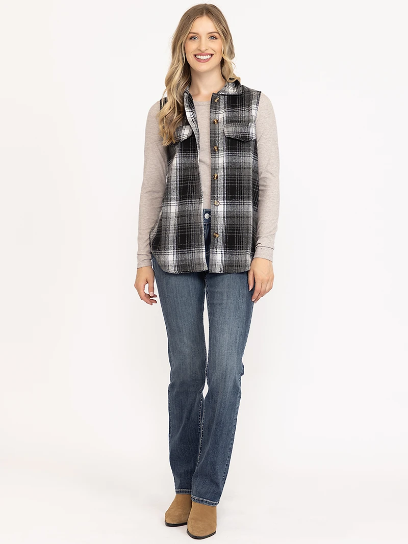 Women's Plaid Vest