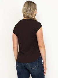 Women's Ribbed Cap Sleeve Tee
