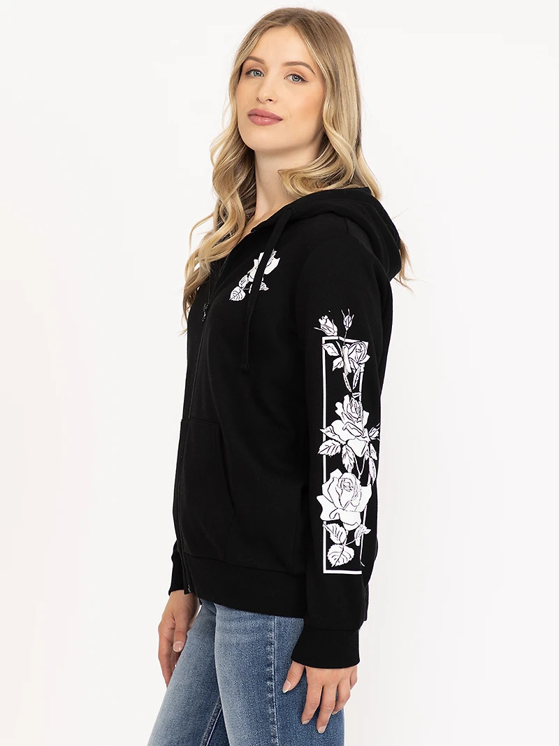 Women's Rose Zip Hoodie