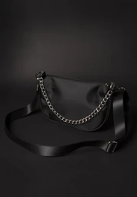 Women's Chain Nylon Crossbody Bag