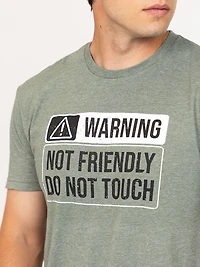 Men's Warning Not Friendly Tee