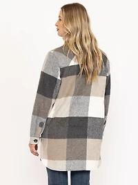 Women's Plaid Button Front Shacket
