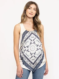 Women's Scarf Print Tank