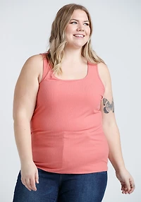 Women's Ribbed Square Neck Tank