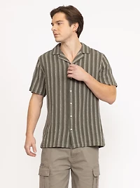 Men's Textured Stripe Shirt