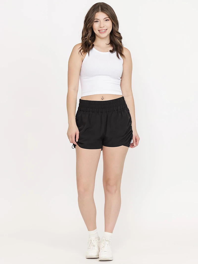 Women's Ruched Hybrid 2-in-1 Shorts