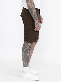 Men's Washed Brown Cargo Short