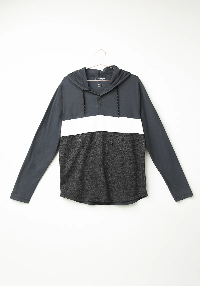 Men's Everyday Hooded Colour Block Tee