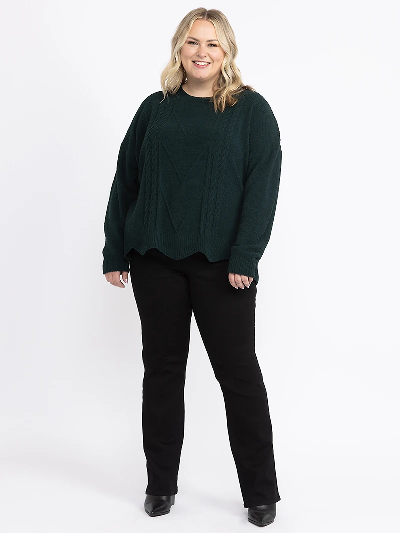 Women's Chenille Cable Sweater