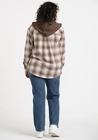Women's Flannel Plaid Hoodie