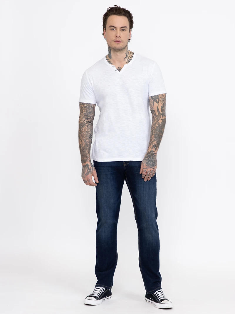Men's Slub Notch Henley Tee