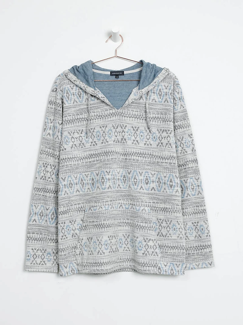 Men's Geometric Popover Hoodie
